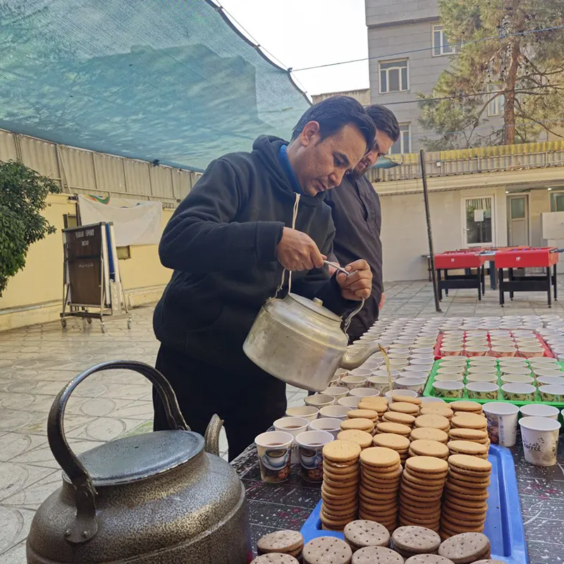 گزارش تصويرى زنگ توسل و پذيرائى صبحانه در دبيرستان سلام نجمالثاقب