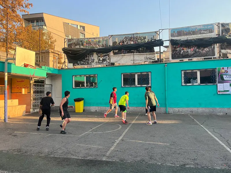 تمرینات حرفه‌ای تیم بسکتبال دبیرستان سلام تجریش