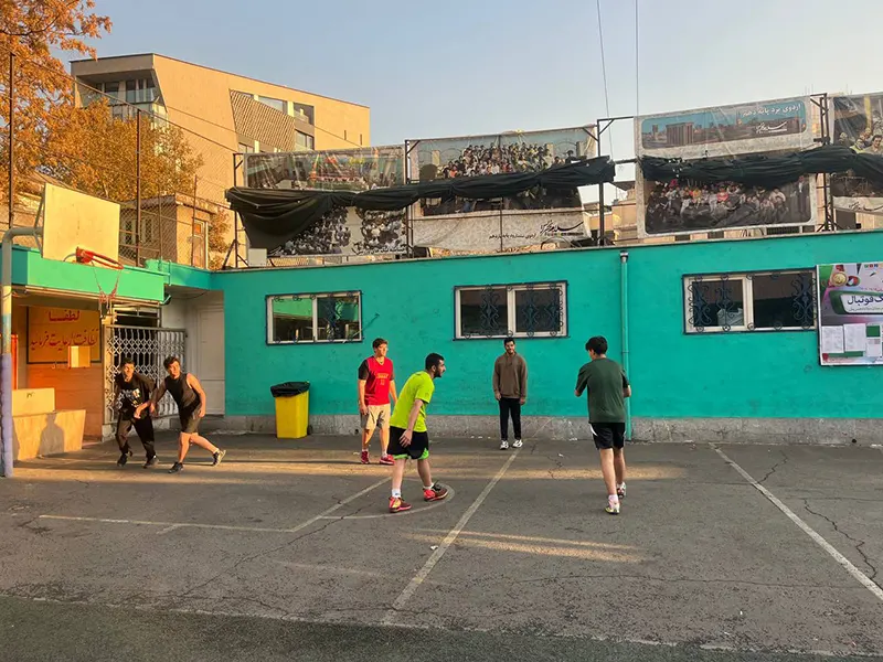 تمرینات حرفه‌ای تیم بسکتبال دبیرستان سلام تجریش