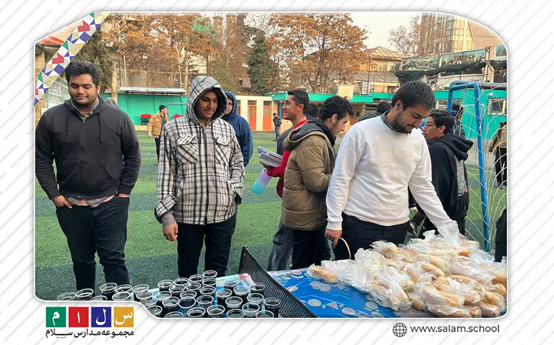 پذیرایی عصرانه اردوی مطالعاتی دی ماه پایه دوازدهم دوره ۲۲ دبیرستان سلام تجریش