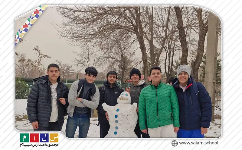 اردوی تفریحی زمستانی برف‌بازی دبیرستان سلام نجم‌الثاقب